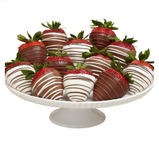 Dipped Swizzled Strawberries